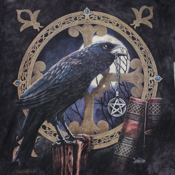 The Mountain Raven Shirt Mens Large Brown 100% Cotton Short Sleeve Pullover - Picture 5 of 12